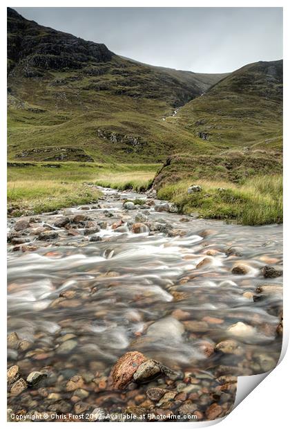 Glen Coe Winding Way Print by Chris Frost