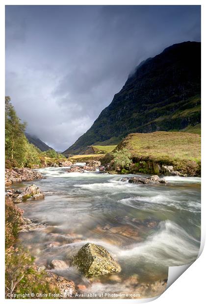 Glen Coe Waterway Print by Chris Frost