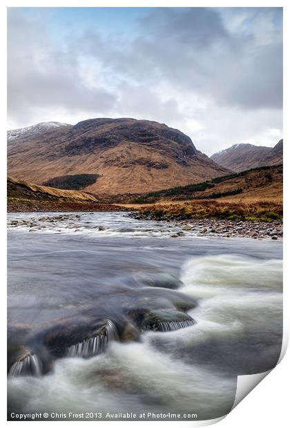 River Etive Flow Print by Chris Frost