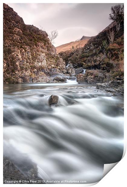 Skyes Fairy Pools Print by Chris Frost