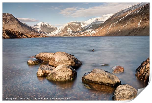 Wast Water Rocks Print by Chris Frost