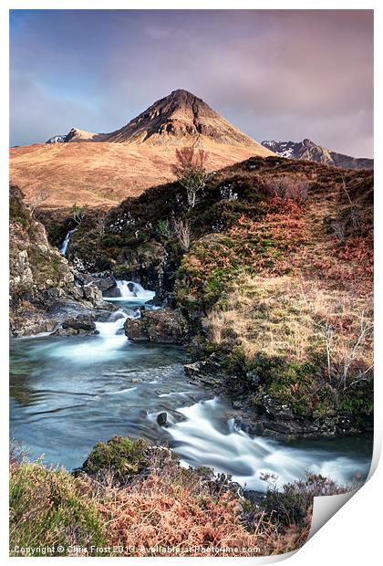 Skyes Fairy Pools Print by Chris Frost