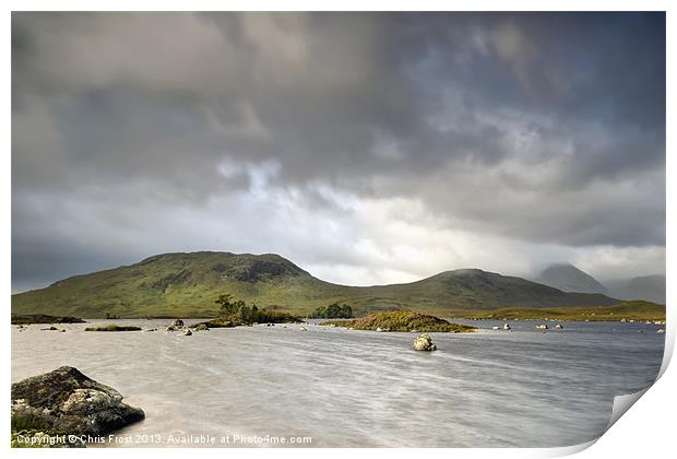 Rannoch Moor Clouds Print by Chris Frost