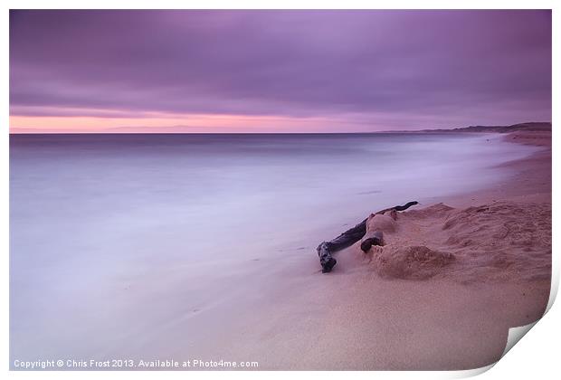 Monterey Beach Sunset Print by Chris Frost