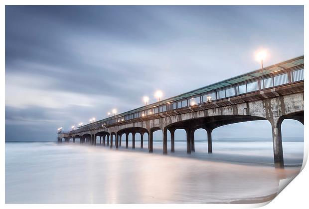 Dawn at Boscombe Pier Print by Chris Frost