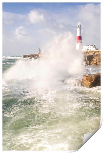 Portland Bill Storms Print by Chris Frost