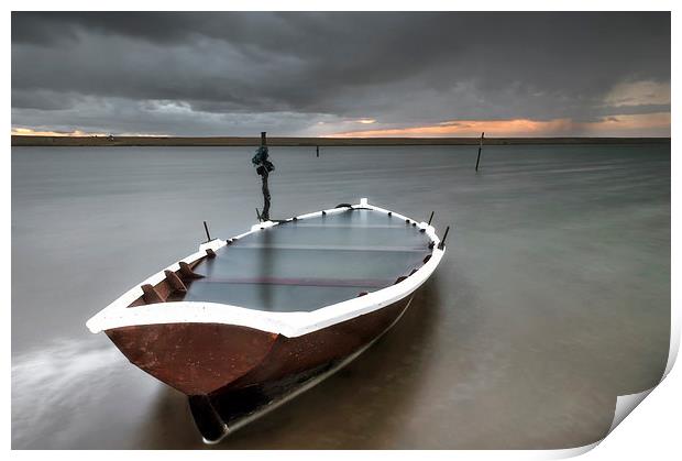 Run aground at Chesil Print by Chris Frost