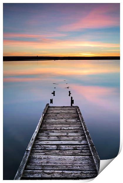 The Old Jetty on the Fleet Lagoon Print by Chris Frost