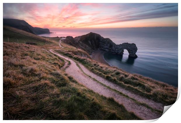 All the Way to Durdle Door Print by Chris Frost