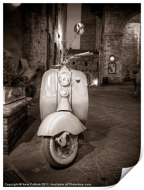 Italian Scooter #3 Print by Neal P