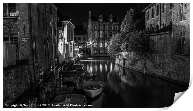 Bruges Print by Neal P