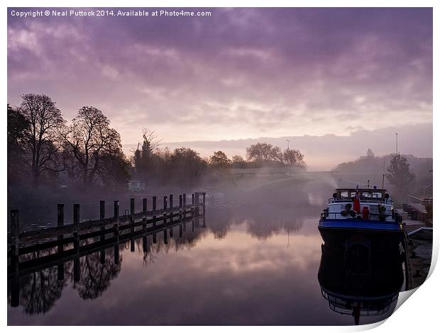  Misty Morning on the Thames Print by Neal P