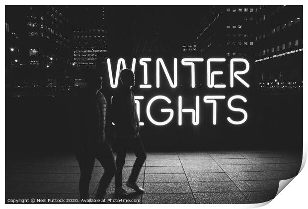 Winter Lights Print by Neal P