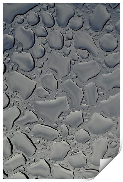 rain water on glass Print by mark coates