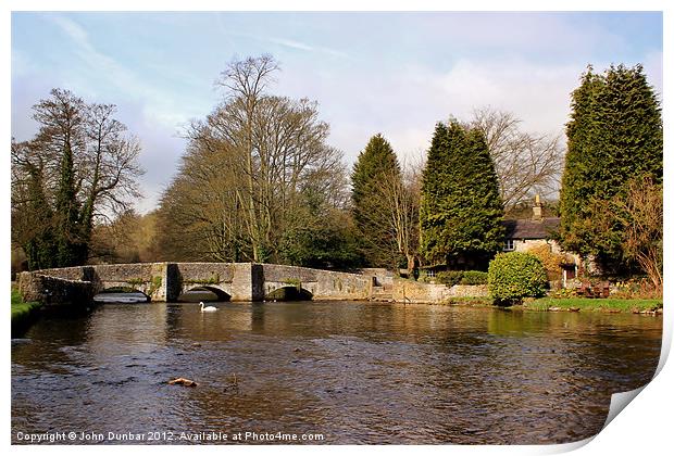 Sheepwash Packhorse Bridge Print by John Dunbar