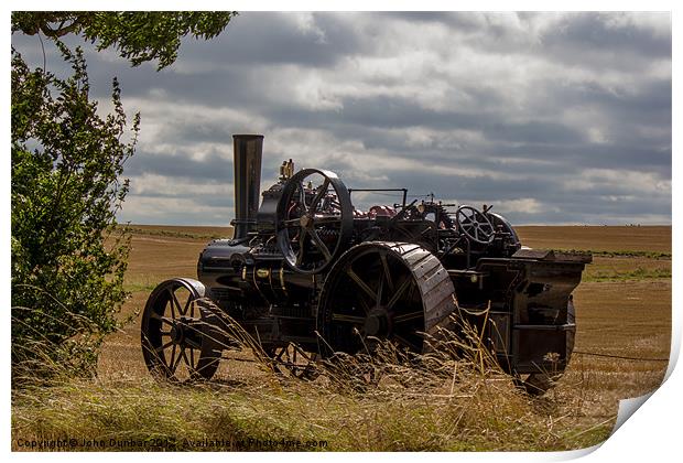 Steam Ploughing Machine Print by John Dunbar