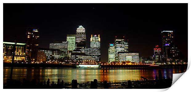 Canary Wharf Panorama Print by Phil Clements