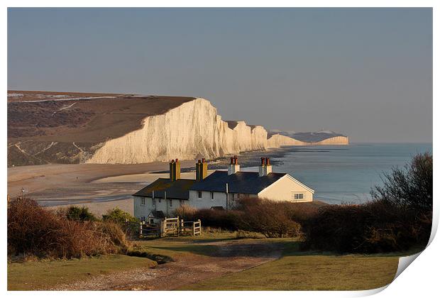 Seven Sisters and Cuckmere Haven Print by Phil Clements
