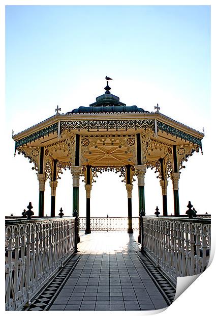 Brighton & Hove Bandstand Print by Phil Clements