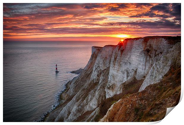  Beachy Head Sunset Print by Phil Clements