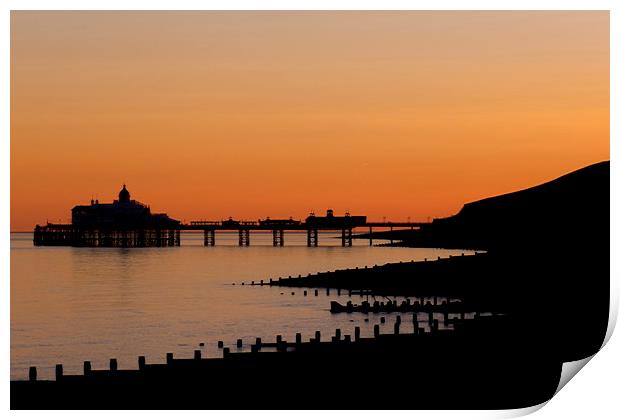 Eastbourne Pier Skyline Print by Phil Clements