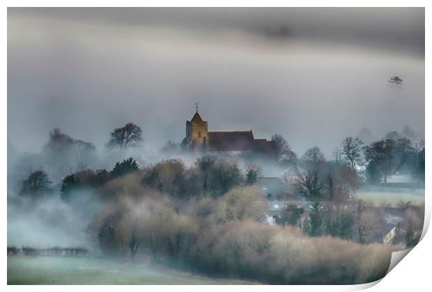 Firle Church Print by Phil Clements