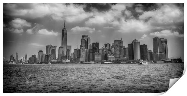 Lower Manhattan Skyline, New York City Print by Phil Clements