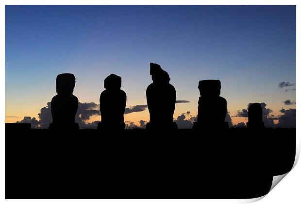 Guardians of Rapa Nui Print by Nick Fulford