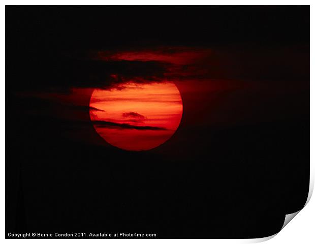 Sunset Print by Bernie Condon