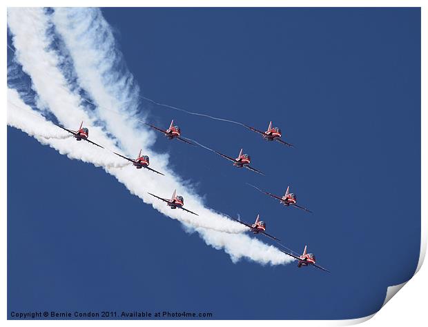 The Red Arrows Print by Bernie Condon
