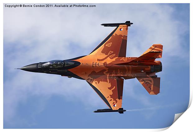 Dutch F16 Falcon Print by Bernie Condon