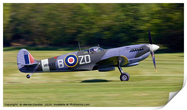 Spitfire Print by Bernie Condon