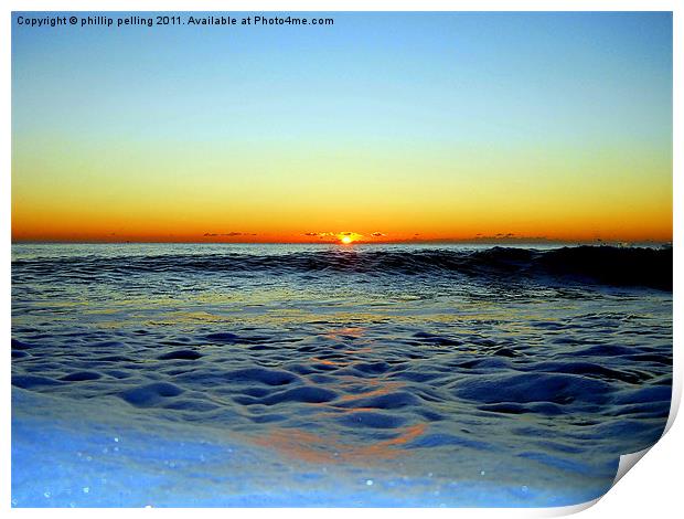Foamy sunrise Print by camera man