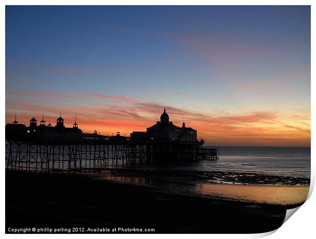 Eastbourne pier winter sunrise Print by camera man