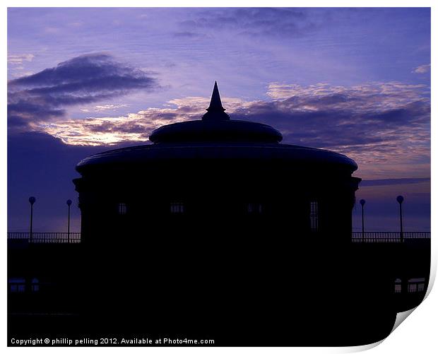 Blue Bandstand Print by camera man