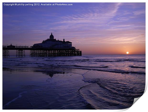 Eastbourne pier at dawn. Print by camera man
