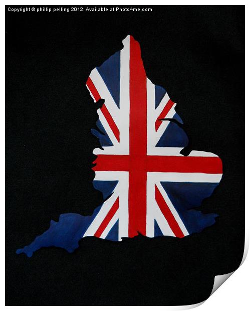 Flag on England Print by camera man