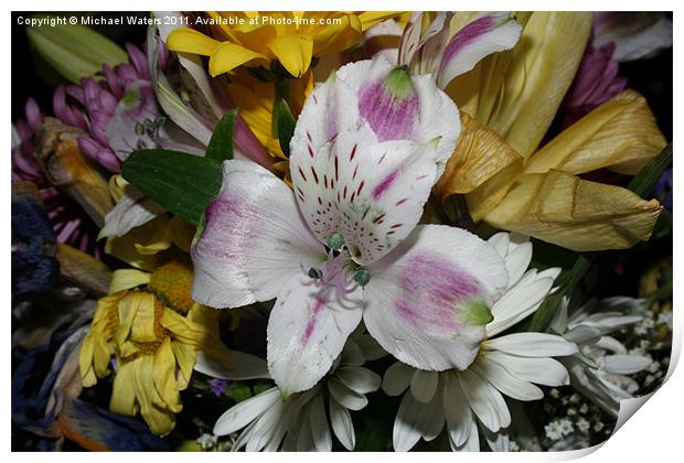 Bouquet of Flowers Print by Michael Waters Photography