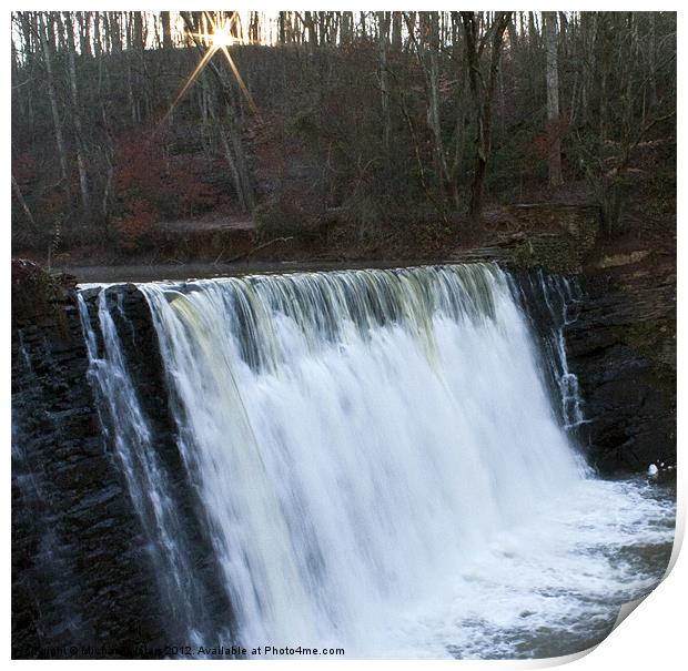 Roswell Falls Print by Michael Waters Photography