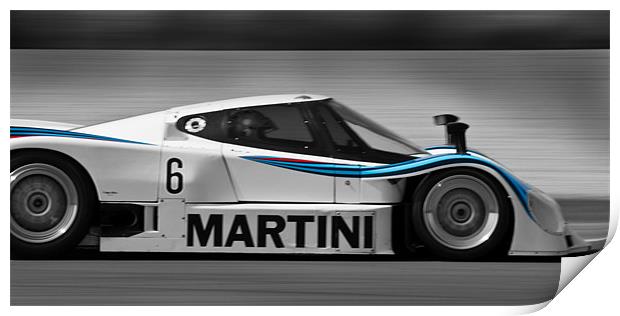 Martini Racing Print by Julian Bowdidge