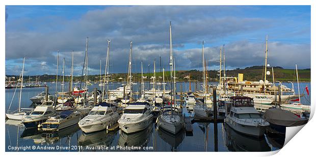 December in Falmouth Print by Andrew Driver