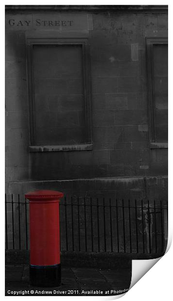 Letter box Print by Andrew Driver