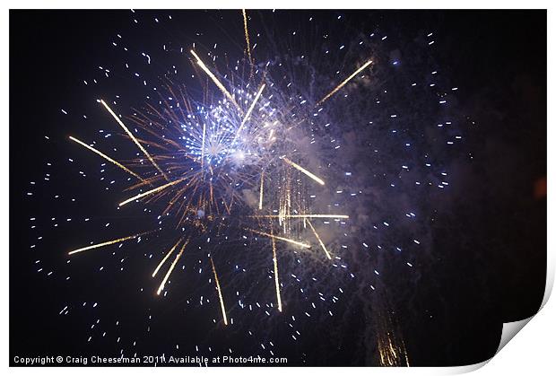 Fireworks Print by Craig Cheeseman
