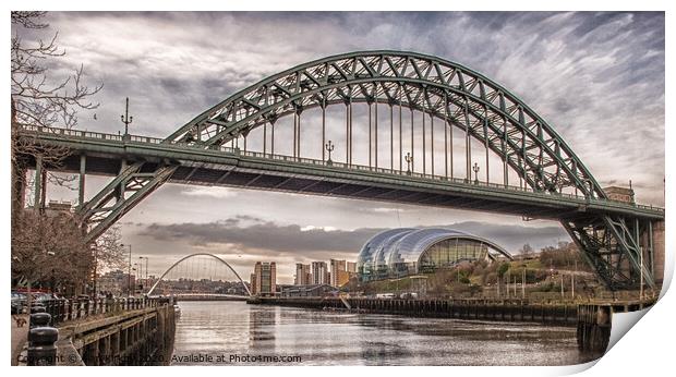 Tyne Bridges Print by Alan Kirkby