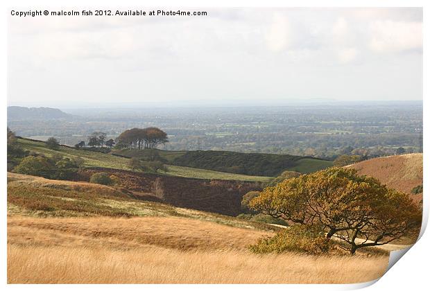 Veiw from Lyme Park Print by malcolm fish