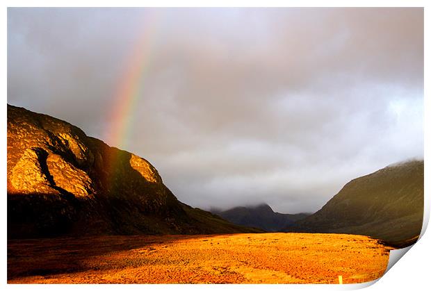 Ogwen Valley Morning Rainbow Print by Richard Phelan