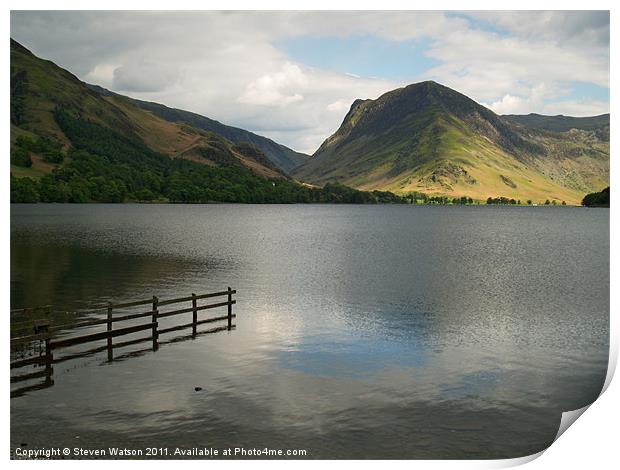 Buttermere and Fleetwith Pike. Print by Steven Watson