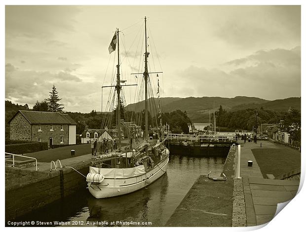 At Fort Augustus Print by Steven Watson
