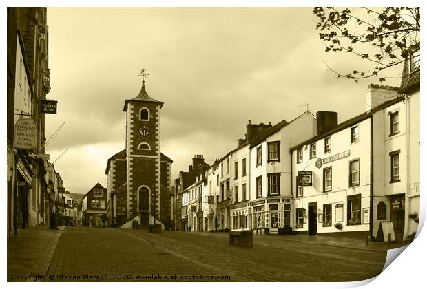 Moot Hall (Sepia) Print by Steven Watson