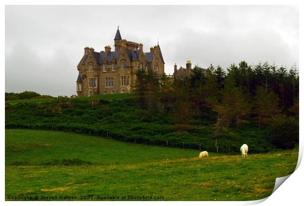 Glen Gorm Castle Print by Steven Watson